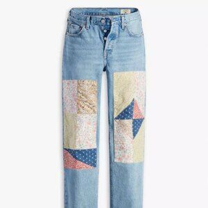 Levi's 501 90s Patchwork Women's Jeans Road Tripping 26x32 150th Anniversary